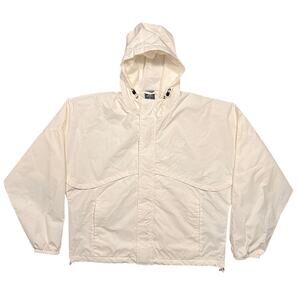 New Balance White Poly Vented Windbreaker Jacket Womens Size Medium